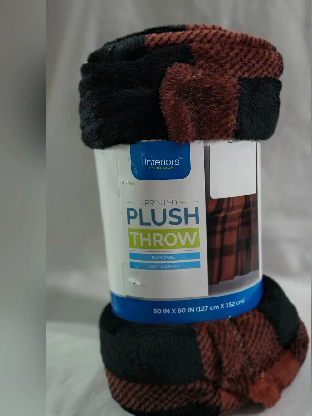 Plush Red and Black Buffalo Plaid Throw Blanket